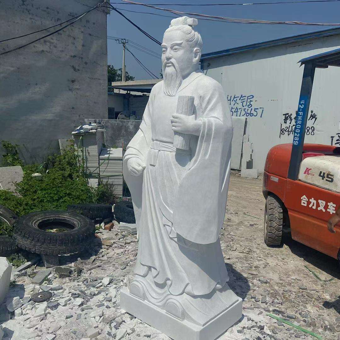 大型古代人物石雕雕像 历史传统人像户外学校广场雕塑名人肖像