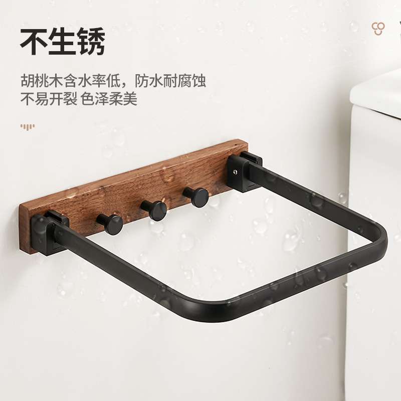 脸盆架卫生间毛巾脸盘挂钩厨房收纳盆挂架免打孔折叠置物架实木