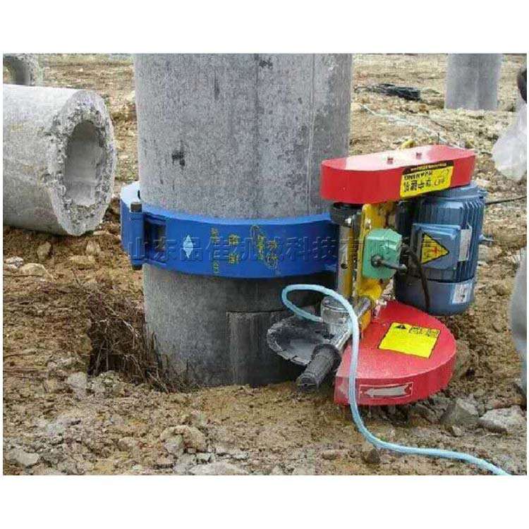 护栏抱箍切桩机 实心水泥柱子切割机 供应 护栏水泥桩切平去除机