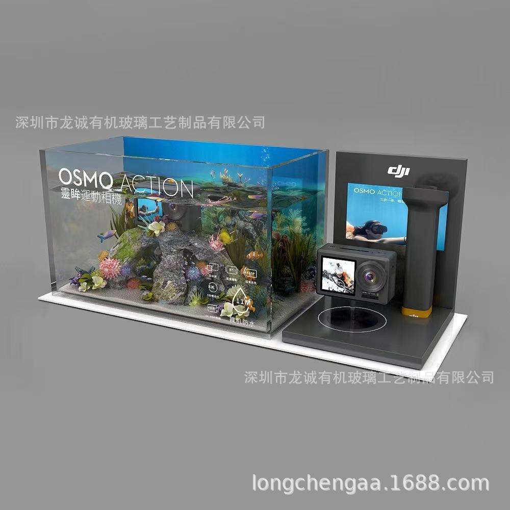 亚克力DJI运动相机展示架数码单反展台拍摄设备陈列架有机