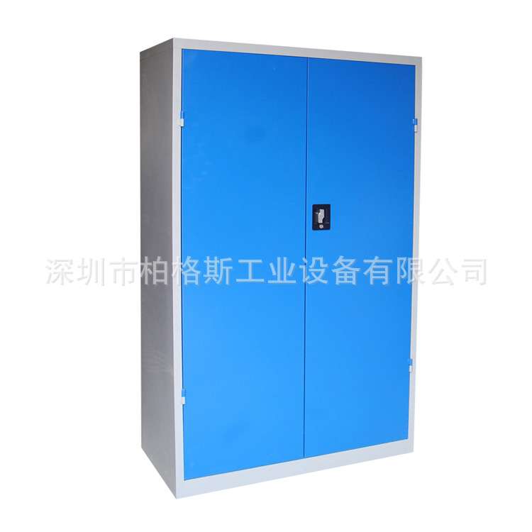 重型钢制工具柜置物柜双开门带挂板2抽屉4层板工具车带锁具储物柜