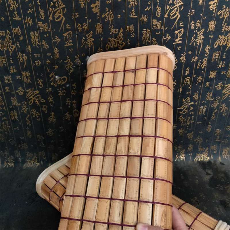 檀木枕头家用实木雕刻圆珠颈椎木枕头一对送礼佳品