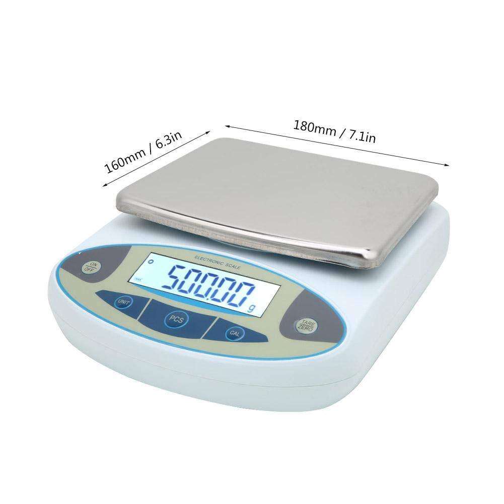 电子天平5000/0.01g精准克称厨房精密称重电子秤实验室珠宝秤0.1g