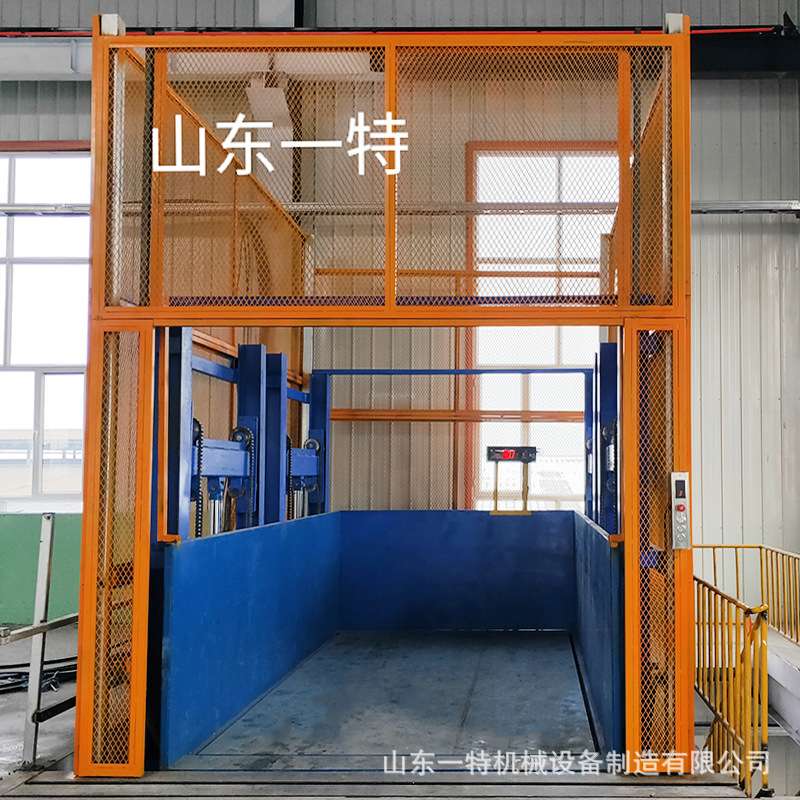 厂家直供货梯液压货梯工业厂房货物升降平台固定双轨货梯轨道货梯