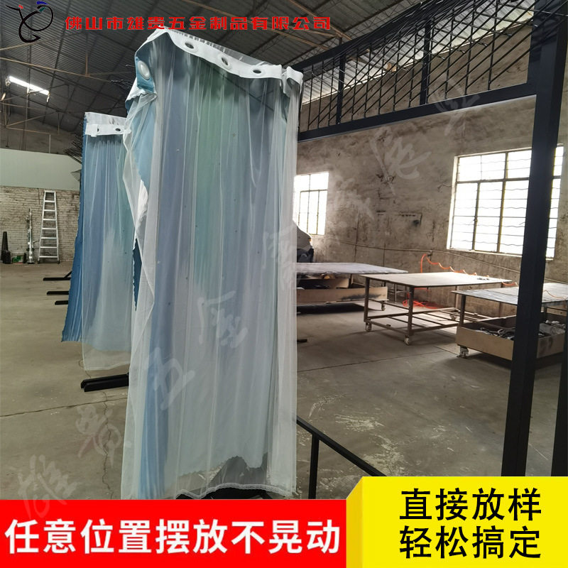 地毯展示架翻页斜拉把手型毛毯窗帘布料展架样品多功能立式落地式