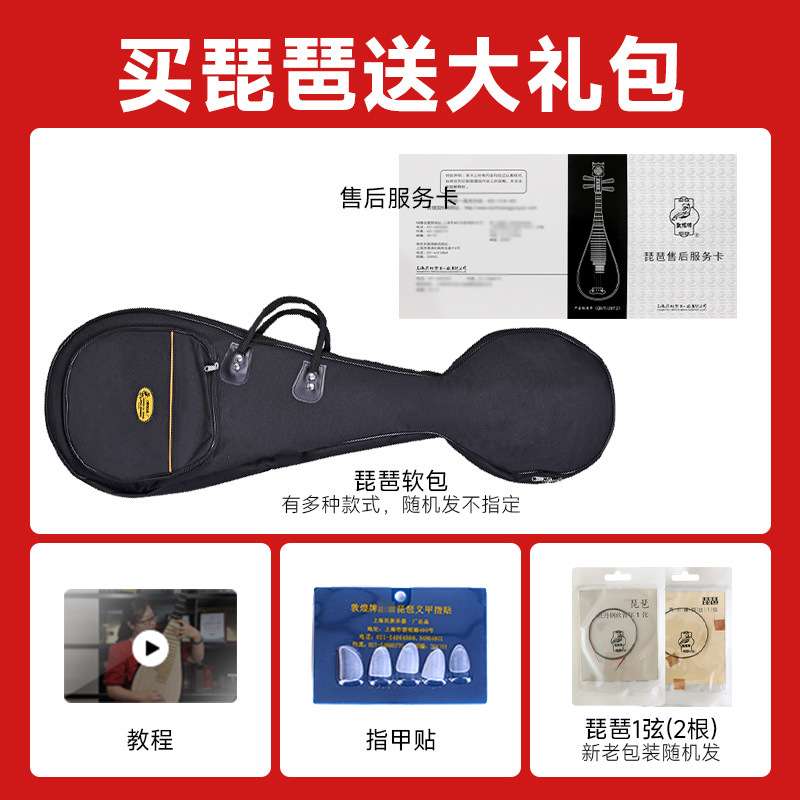 敦煌琵琶DY01R大雅如意头敦煌牌成人入门初学练习专业演奏琵琶