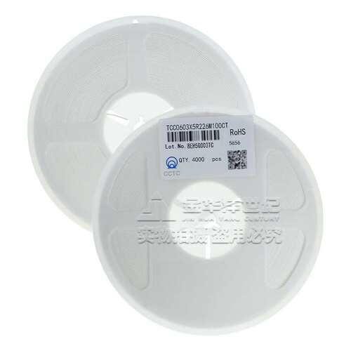 三环贴片电容 TCC0603X5R226M100CT 22uF 10V ±20% 4000只/盘