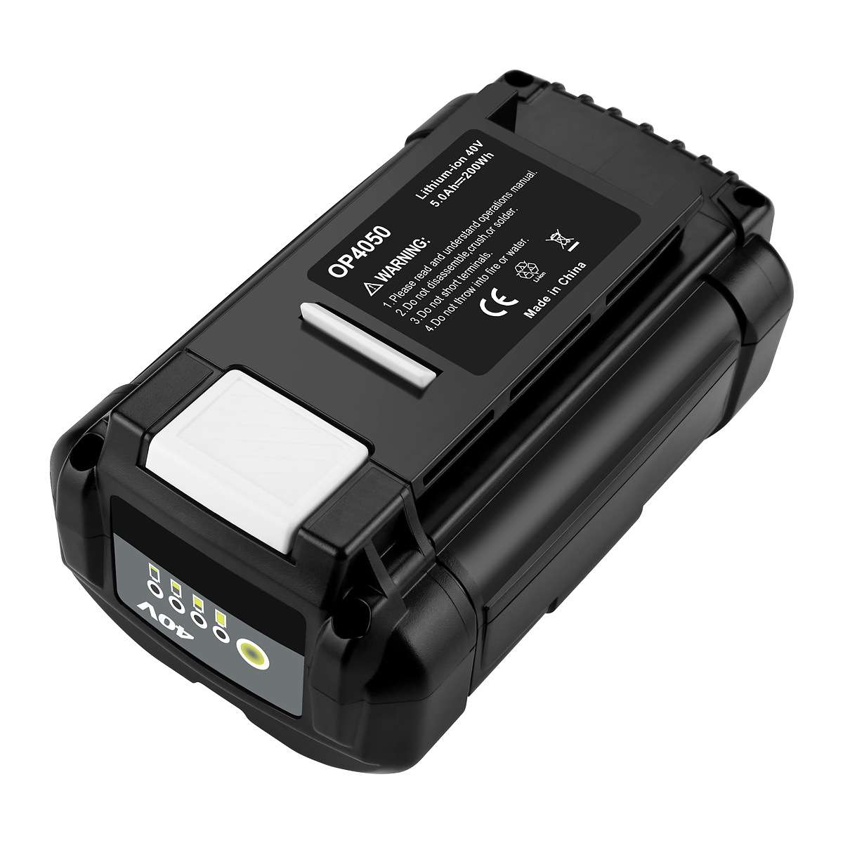 替代Ryobi利优比40V割草机锂离子电池OP4026A OP4050电动工具电池