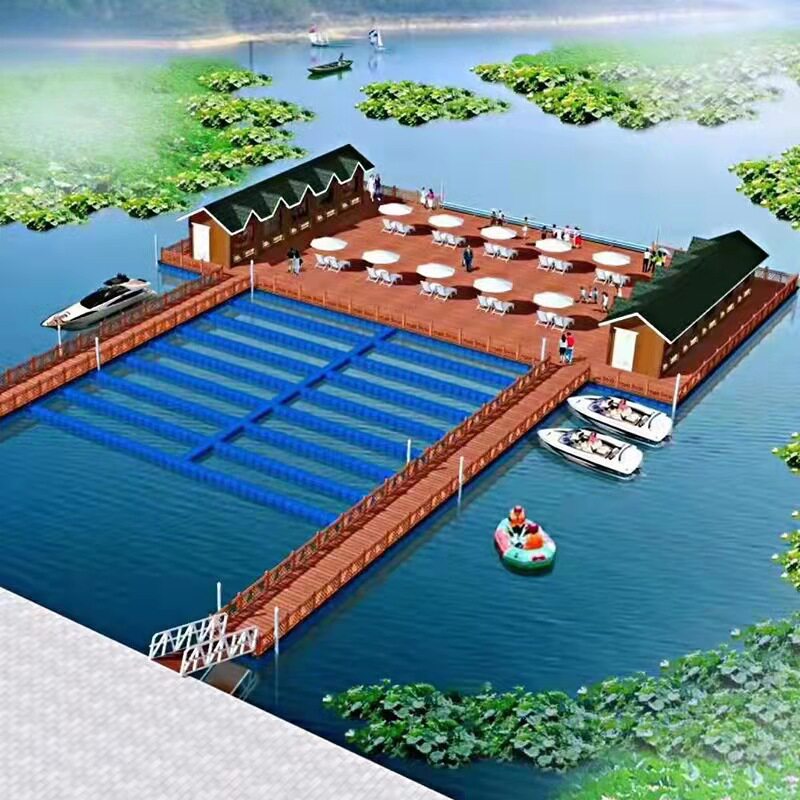 塑料浮箱厂家开发 海洋养殖浮台 水上浮桥行人浮台
