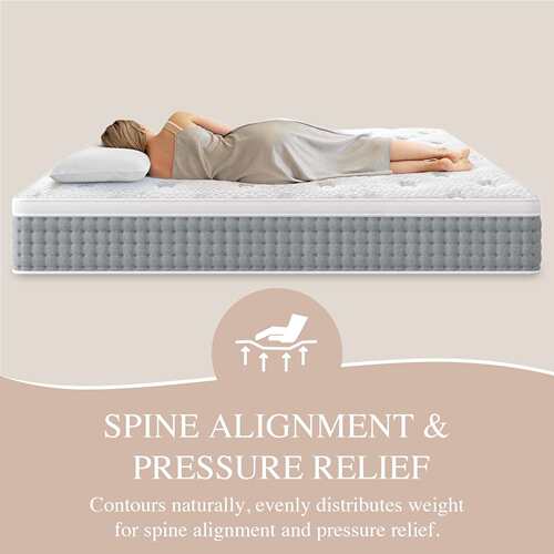 Foam Spring Coil Latex Hybrid Mattress Roll up in a Box