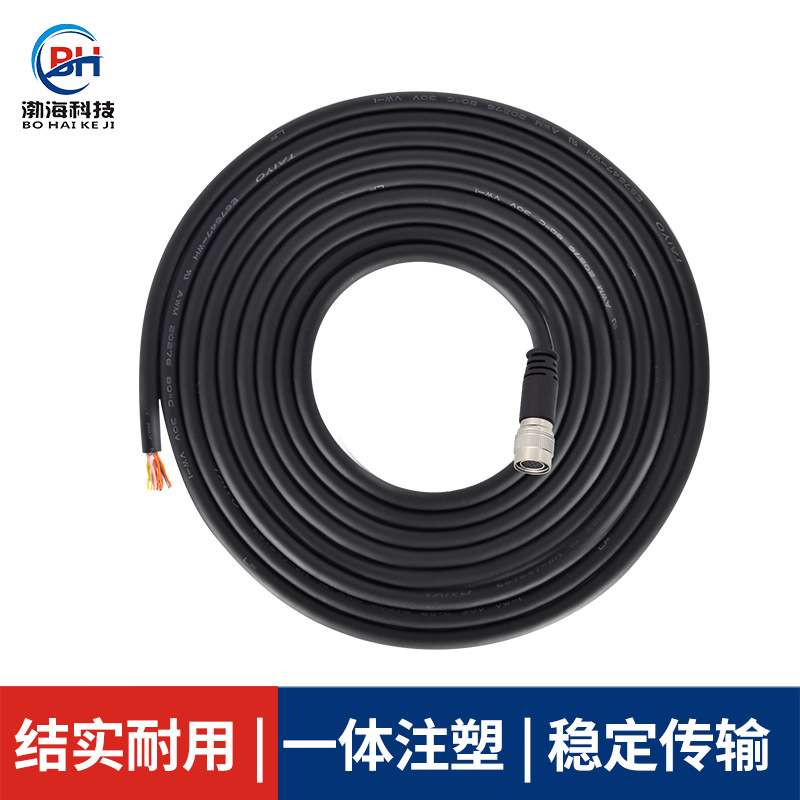 工业相机兼容广濑12芯弯头90度大恒灰点电源触发线 HR10A-10P-12S