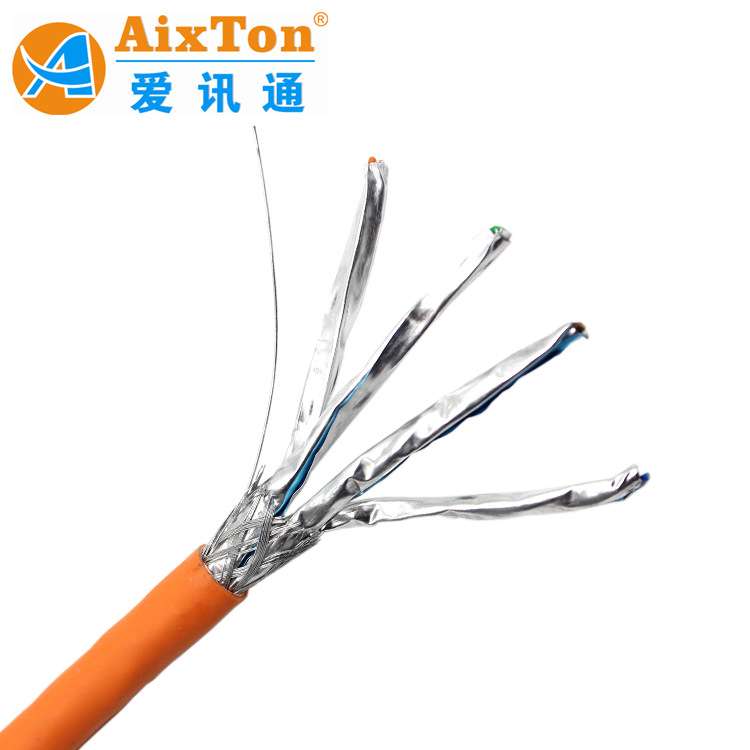 七类网线 PVC LSZH阻燃 纯铜屏蔽 链路 网分测试 CAT7网线