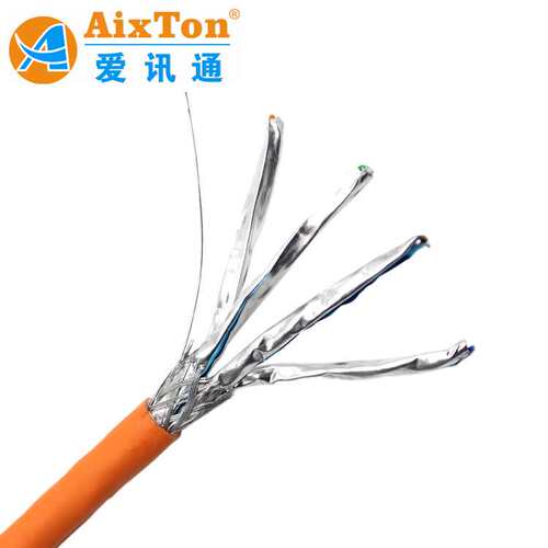 七类网线  PVC LSZH阻燃 纯铜屏蔽 链路 网分测试 CAT7网线