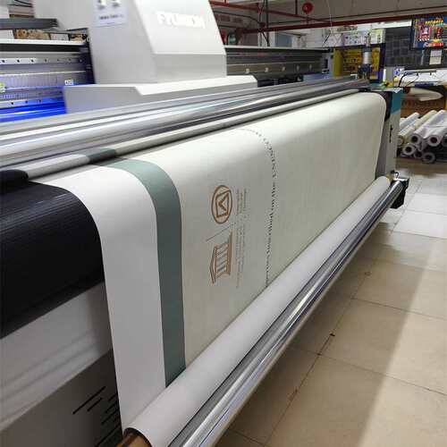 喷绘工厂无缝宣绒布油画布UV壁画墙布装饰画画芯UV打印户内外通用