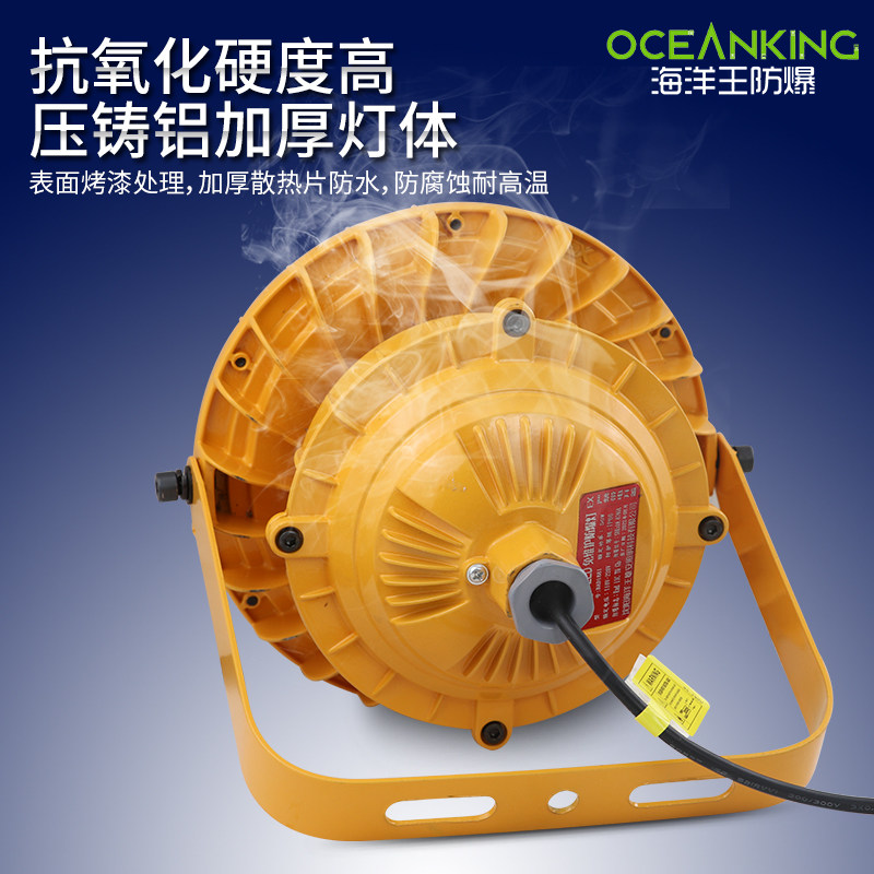 led防爆灯泛光灯厂房防腐海洋王射灯100w化工喷漆房加油站应急