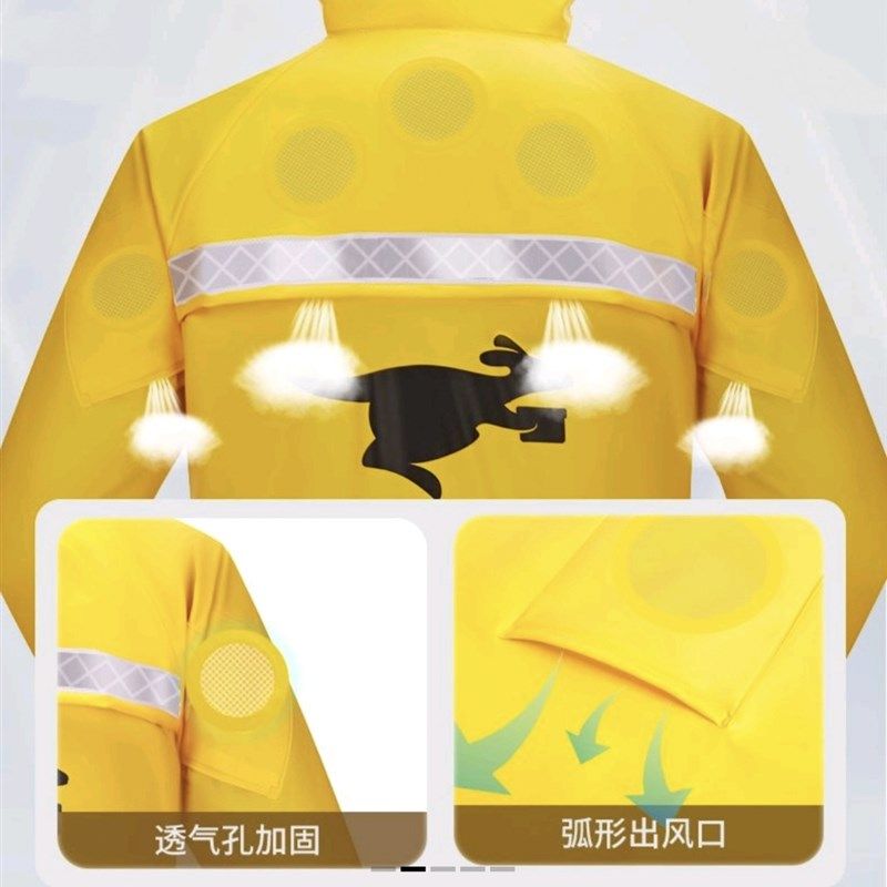 [美团雨衣]2024款新款面料升级防暴雨纯PVC套装雨衣无缝拼接透气