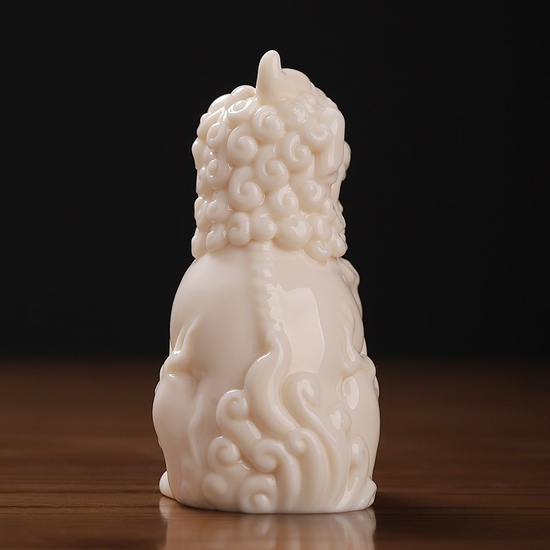 素茗《天禄貔貅》中式手工陶瓷实心摆件办公室书房桌面装饰品送礼