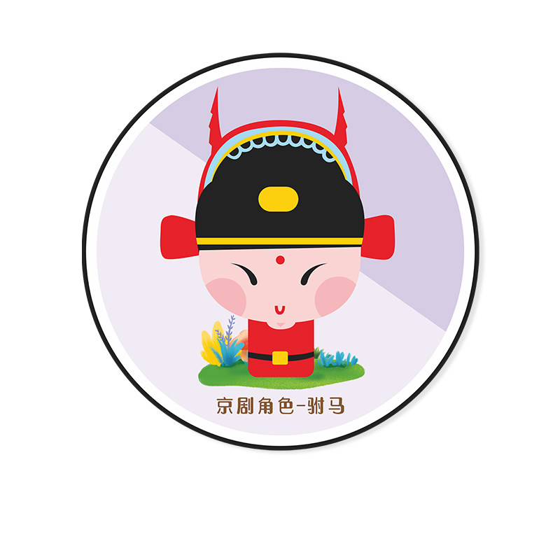 幼儿园京剧脸谱装饰画环创文化墙中国风走廊楼梯环境布置墙面装饰