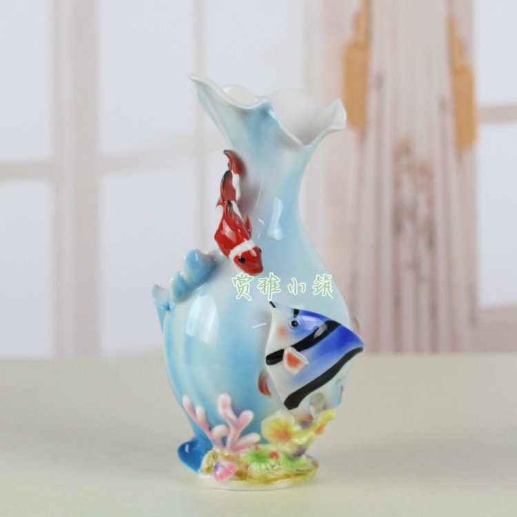 法兰瓷迷你小花瓶家饰小摆件欧式简约时尚陶瓷器工艺品结婚礼物