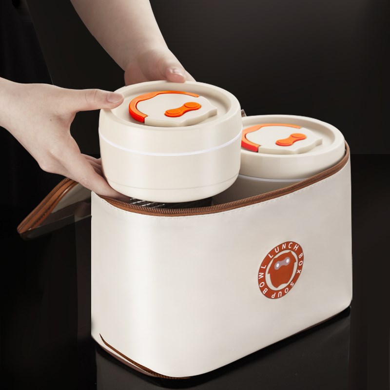 迷你小型保温饭盒上班族便携饭盒碗带盖保温碗单层打包便当装汤盒