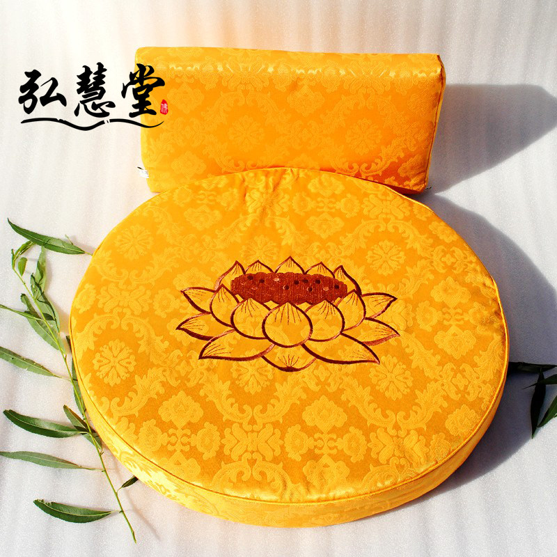 包邮 拜垫禅修坐垫 天然棕丝垫 禅坐垫 圆形莲花禅垫 拜垫打坐垫