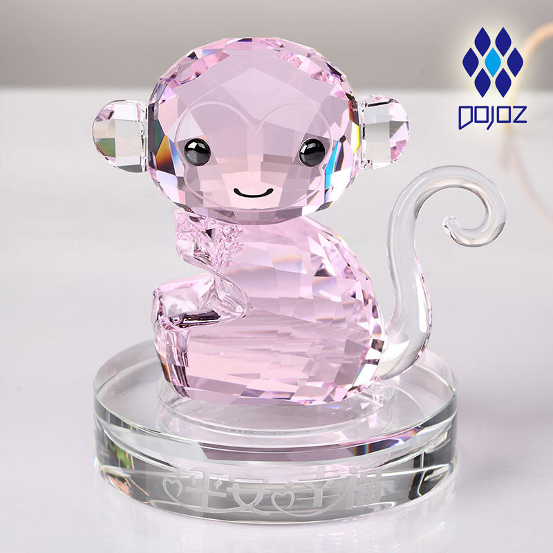 汽车摆件车内饰品水晶猴子生肖车载创意中控台高档车上装饰品摆件