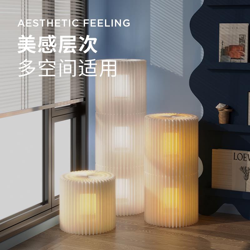 折学家圆柱展示柜可发光架子手办灯光展架货柜置物摆件商用展示台