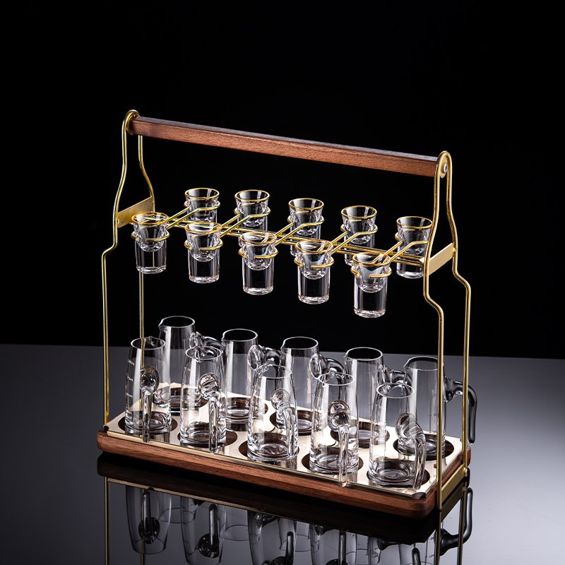 白酒分酒器套装家用水晶玻璃带刻度斟壶中式酒量酒扎壶公道杯商用