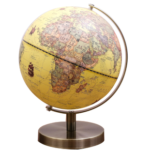 志诚 仿古地球仪摆件学生用高清25cm中号儿童书房复古装饰品20cm