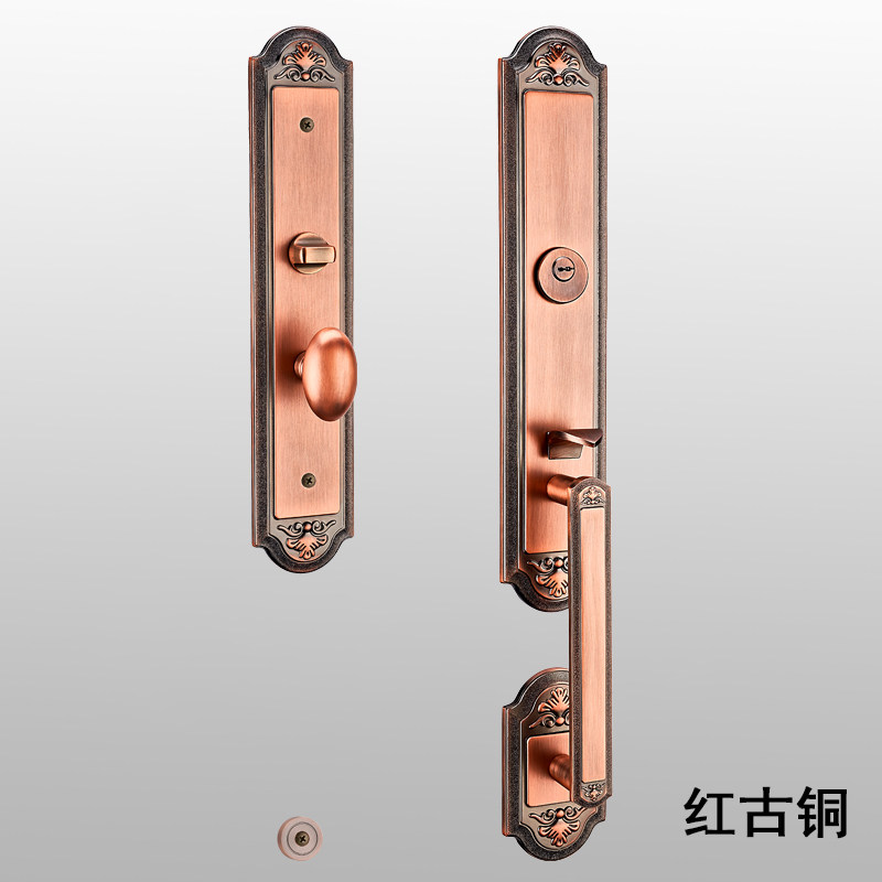 中式别墅大门锁双开入户对开门锁实木大门锁子母门通用型大锁外装
