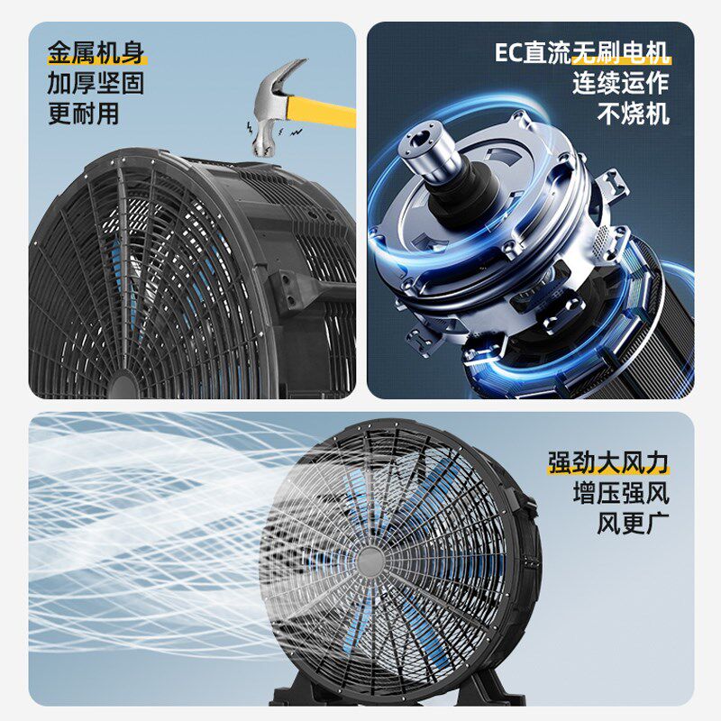 工业风扇强力电风扇大功率工厂车间落地扇大风力仓库通风直流风机
