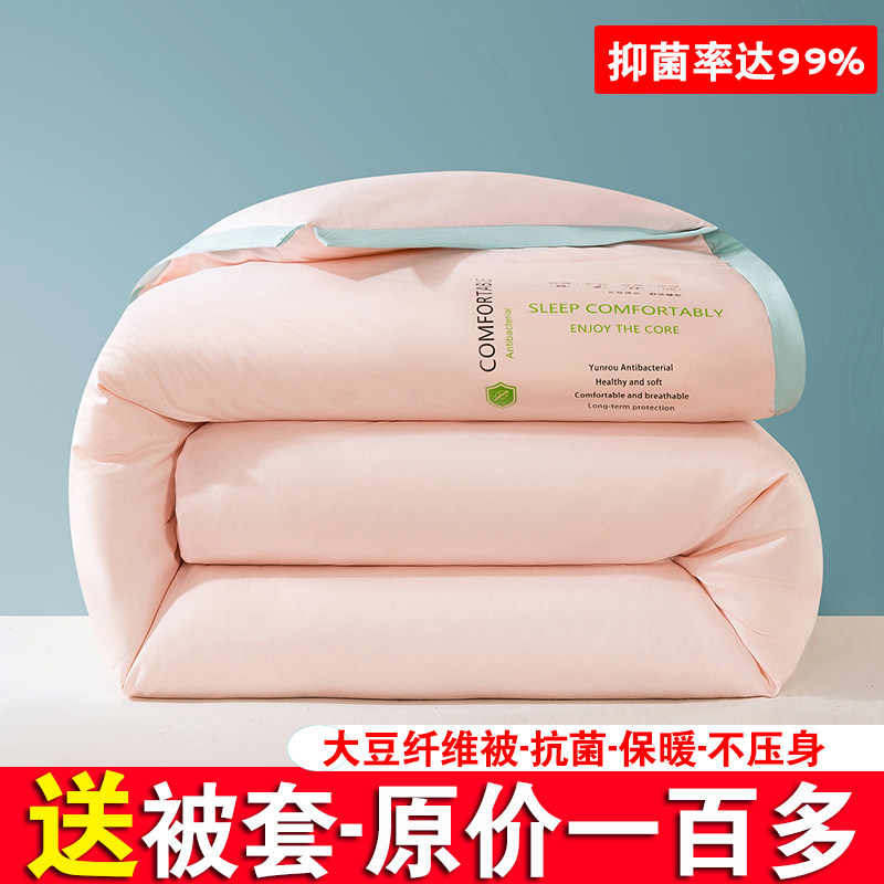 大豆纤维被春秋冬被加厚被子棉被保暖被芯学生简约冬季被褥太空被
