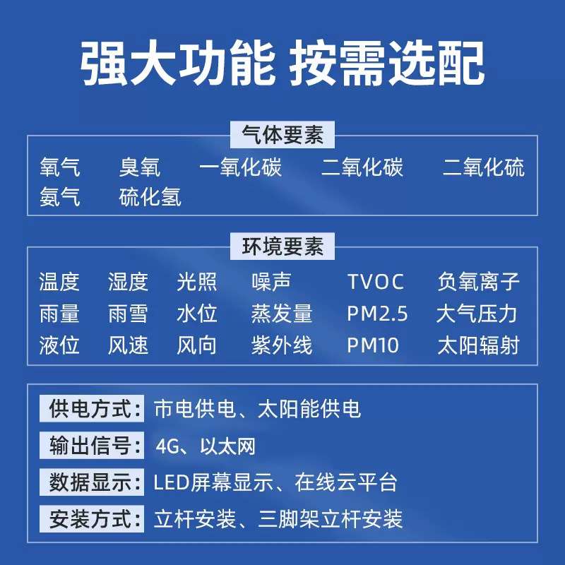 室外气象站太阳能户外气象站雨量智能农业气象监测站无线检测站