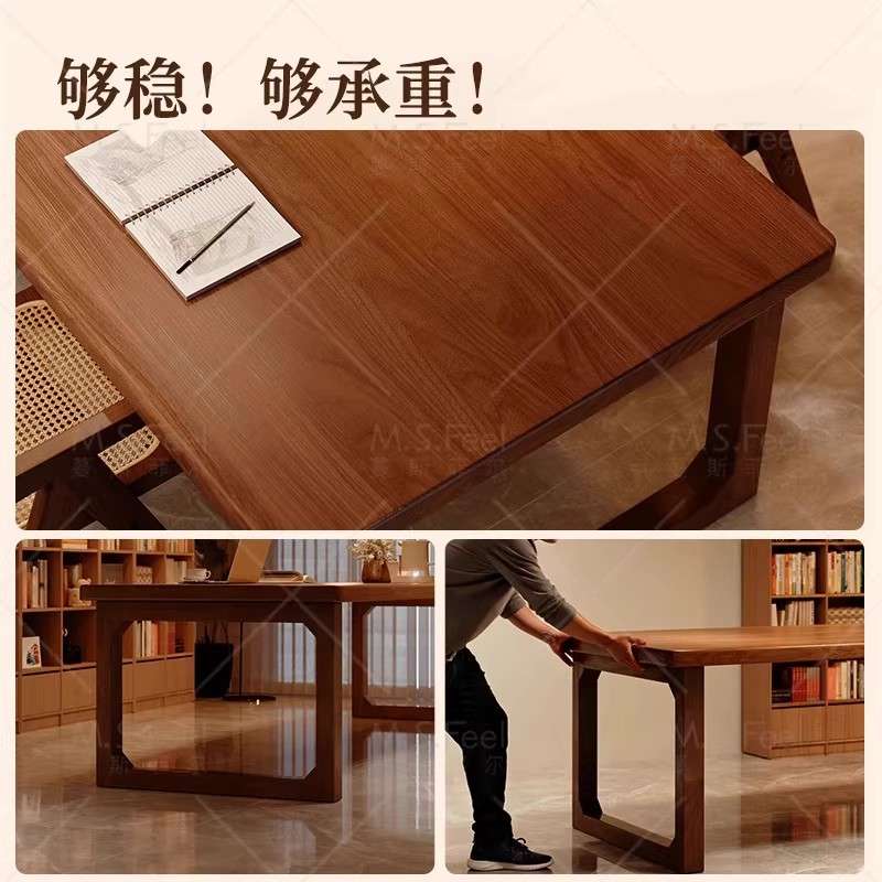 全实木手工桌工作室缝纫机桌子工作台长条桌家用办公电脑桌工作桌