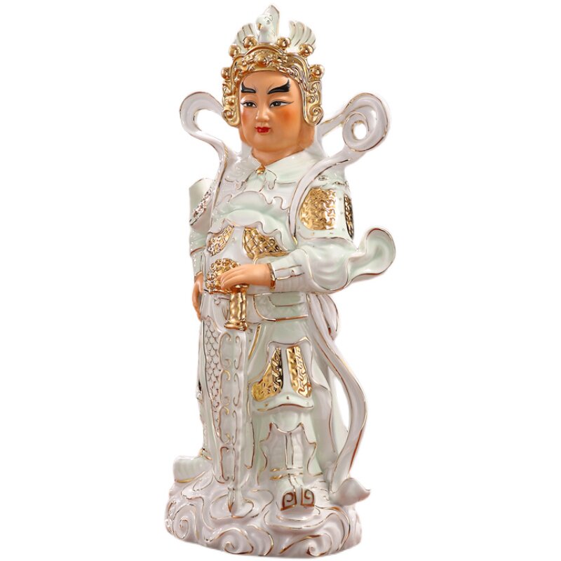 陶瓷伽蓝韦陀佛像菩萨关公武财神送礼大厅关二爷神像客厅开业摆件