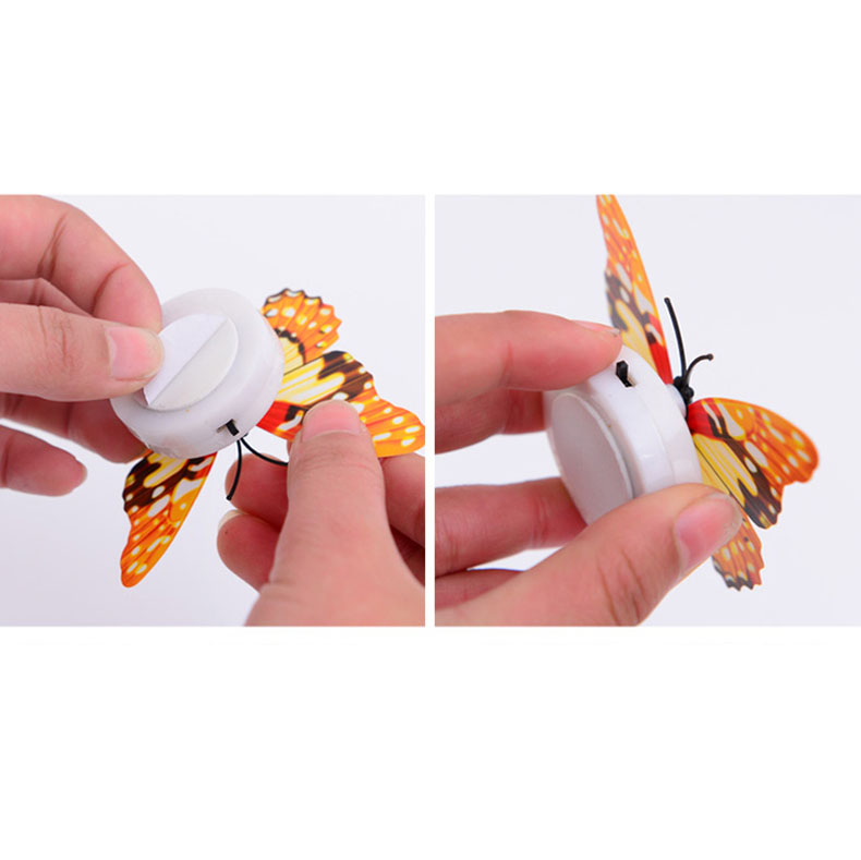 3d立体LED蝴蝶夜光墙贴女生房间装饰墙纸自粘室内背景墙上小饰品