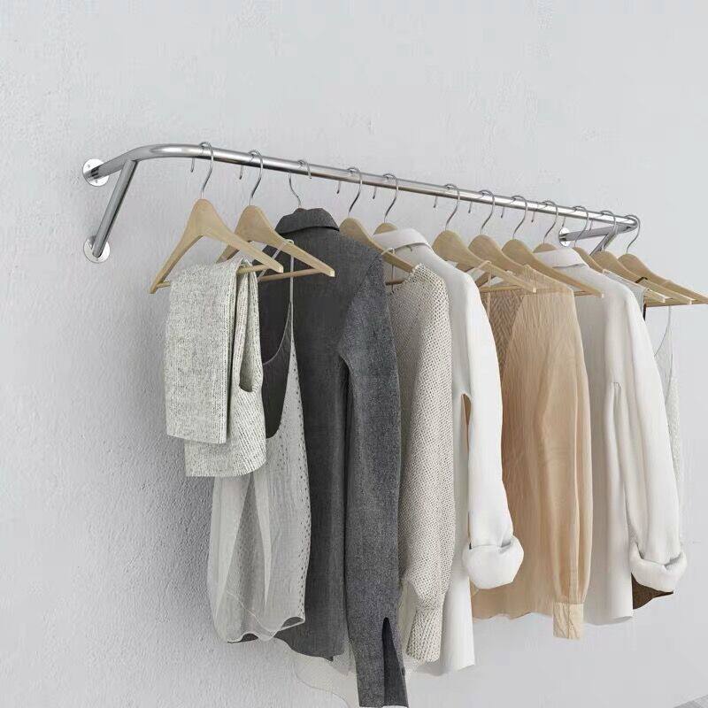 服装店展示架上墙正侧挂衣服架子壁挂式女装店衣架挂衣杆货架装修
