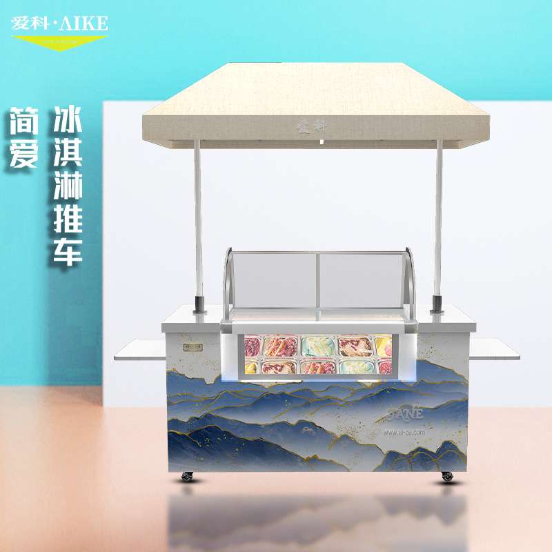 冰淇淋手推花车甜品小吃饮品售卖雪糕冰棒餐饮流动摊位车多种样式