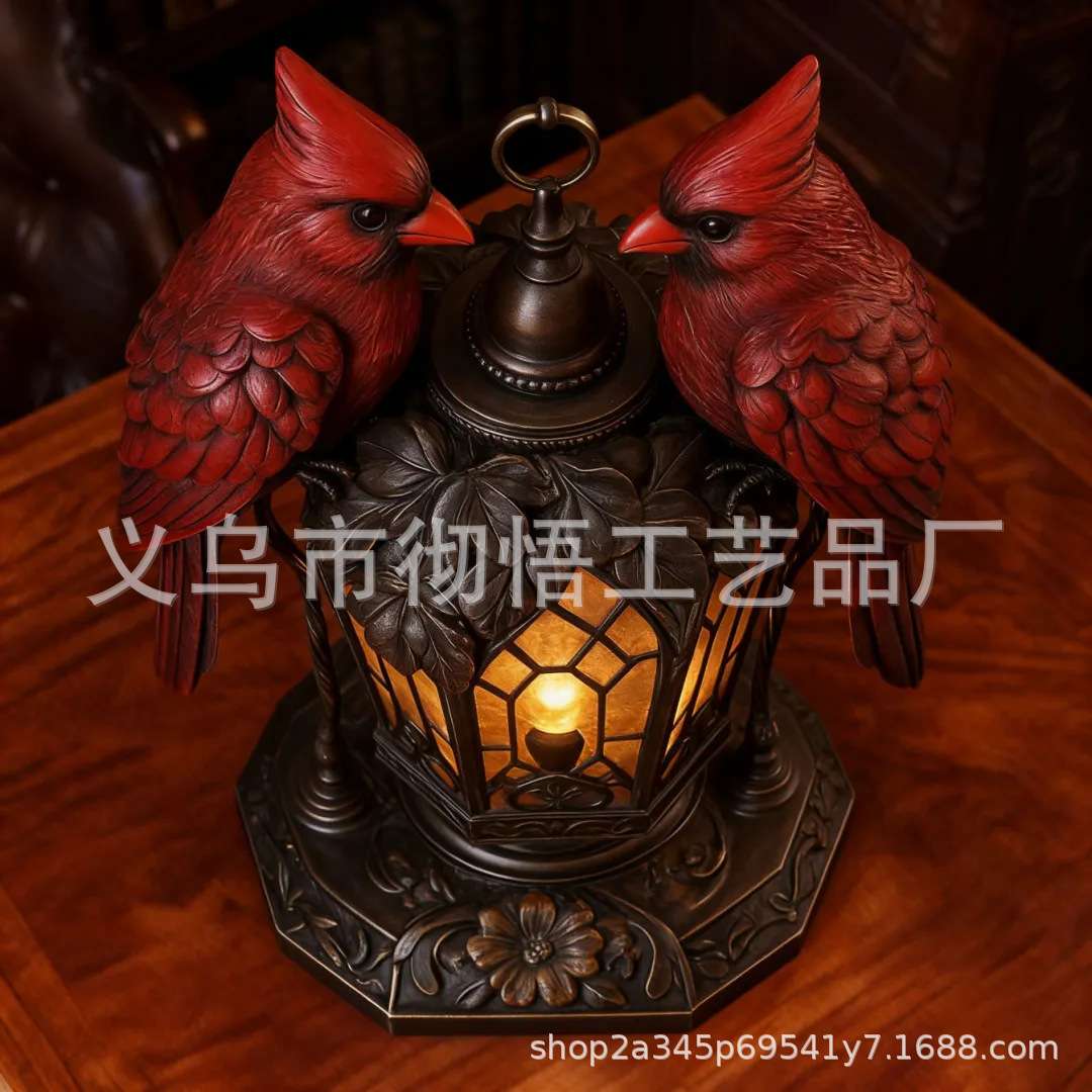 跨境Limited Edition--Cardinal Bird Lantern红雀鸟灯笼