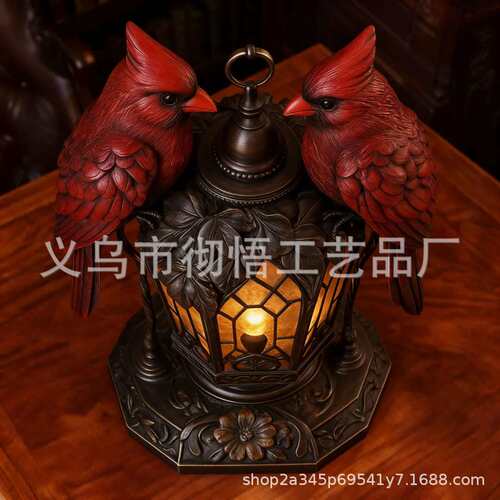 跨境Limited Edition--Cardinal Bird Lantern红雀鸟灯笼