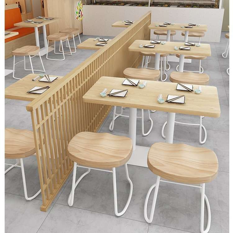 实木凳子面馆桌椅快餐店小吃店螺蛳粉麻辣烫饭店松木桌凳商用欧式