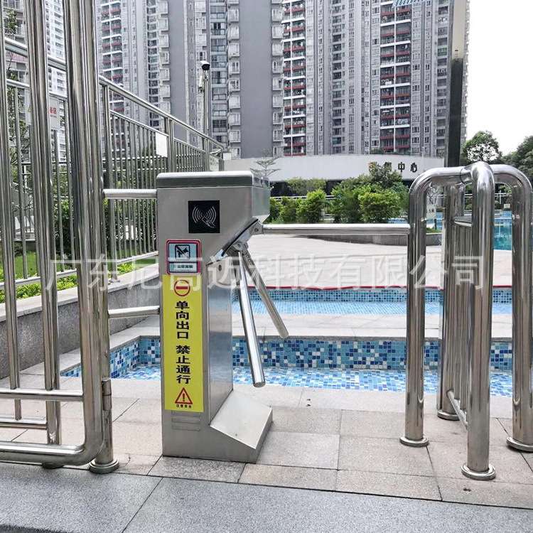 智能感应刷卡三辊闸景区入口通道单向转闸门禁电控立式手动旋转杆