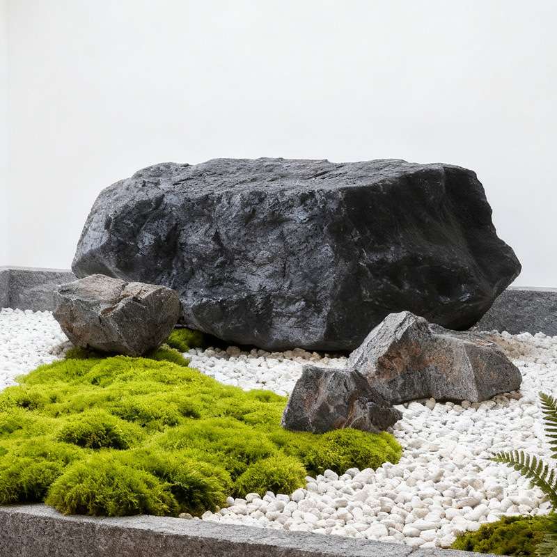 仿真石头 苔藓假石头 室内景观装饰道具庭院软装陈设假山造景石头