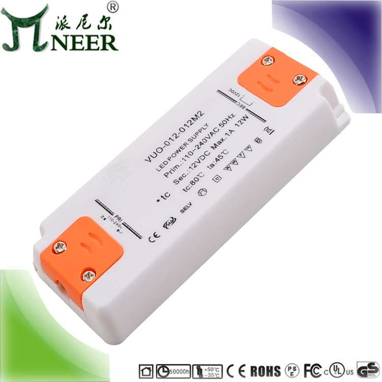 新品 质保3年 终身维护 12W 1A 12V 高PF 恒压薄驱动 LED电源