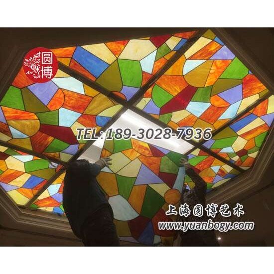 彩色玻璃穹顶创意设计徐州彩色玻璃穹顶彩色玻璃门窗屏风
