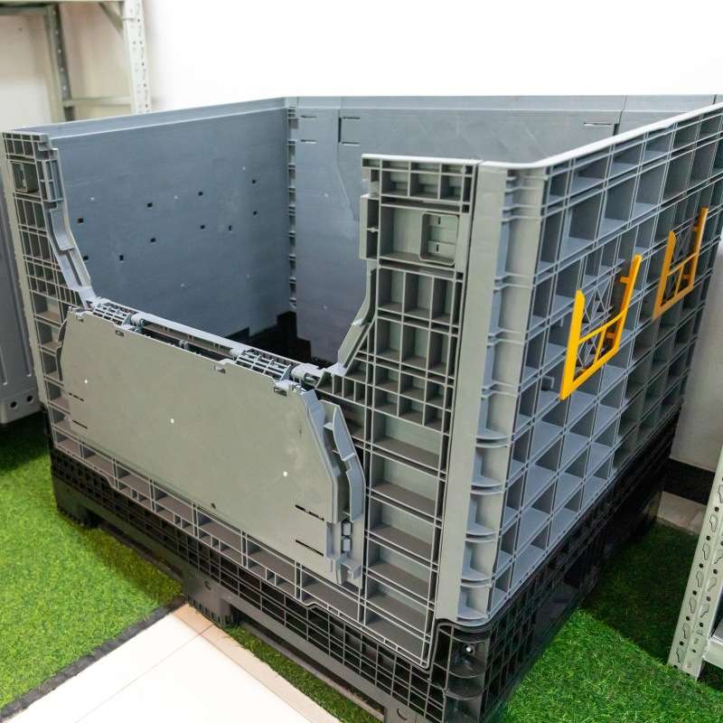 卡板箱可折叠塑料周转箱带盖塑料箱叉车仓库箱式托盘大型卡板箱子