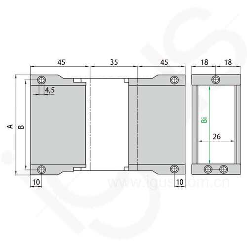 德国进口易格斯igus塑料拖链R2.26/R2i.26系列适用接头厂家直销