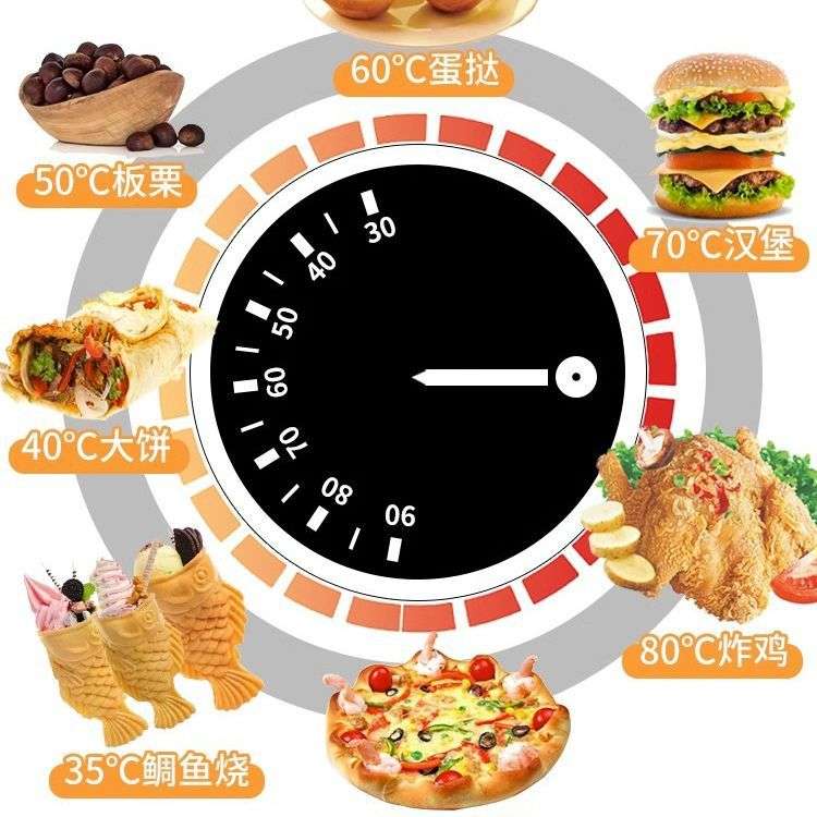 瑞锋玻璃展示柜加热熟食柜蛋挞汉堡炸鸡油炸食品弧形台式保温柜