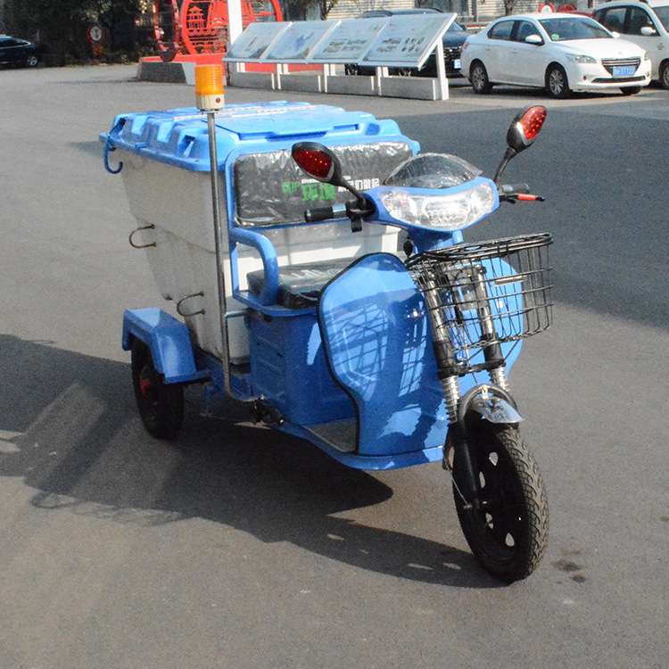 脚蹬保洁车 人力三轮500L塑料桶垃圾清运 物业园区景区环卫专用车