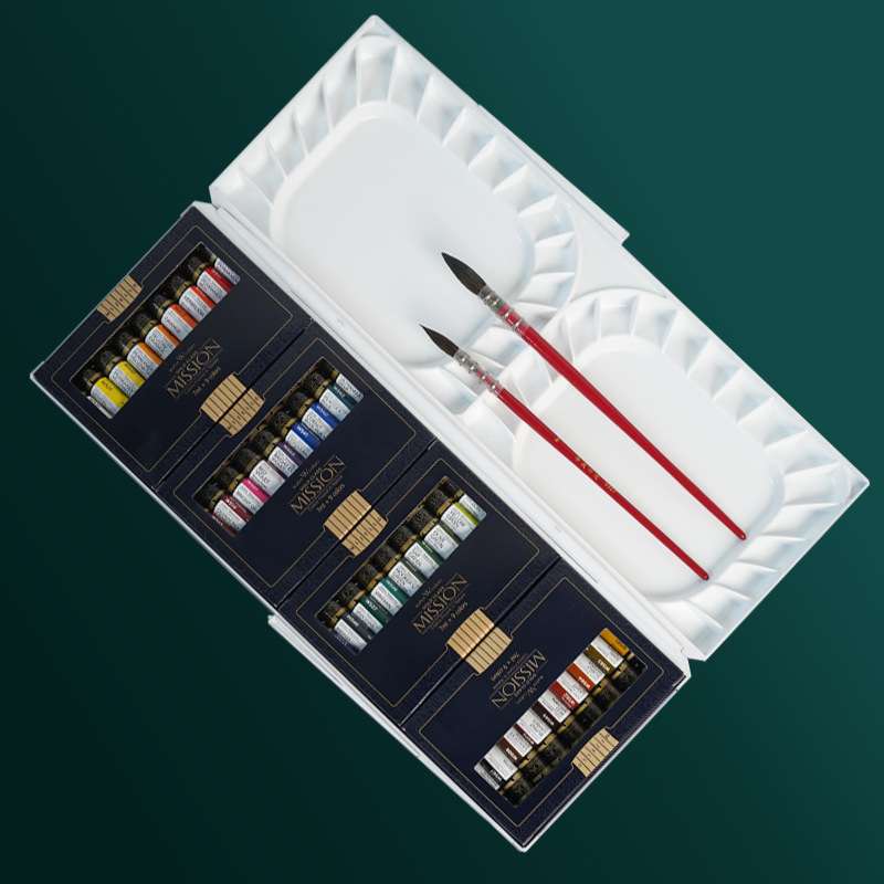 MIJELLO/美极乐金级水彩颜料艺术家级24色17色34色7ML15毫升套装